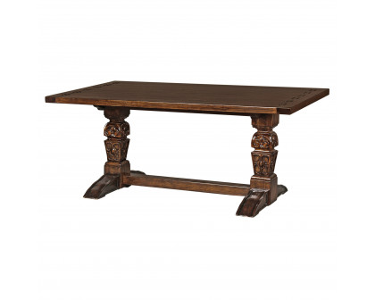 Toscano - English Gothic Refectory High Table in Walnut, Mahogany