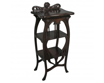 Toscano - Galle Art Nouveau Harp Side Table in Mahogany