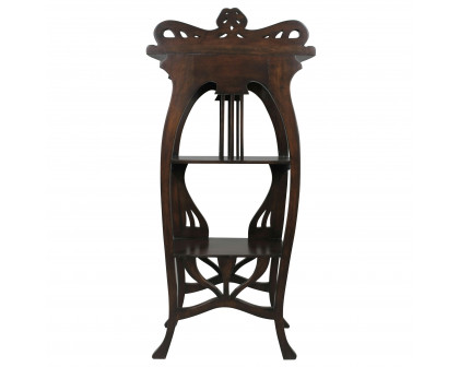 Toscano - Galle Art Nouveau Harp Side Table in Mahogany