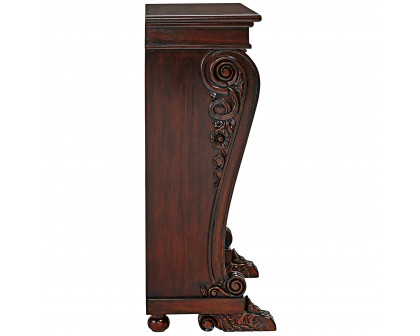 Toscano - George IV 3-Shelf Bookcase in Cherry, Mahogany