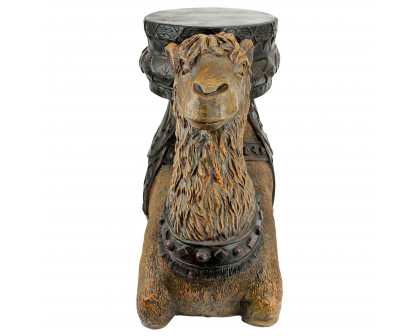 Toscano - The Kasbah Camel Sculptural Side Table in Designer Resin