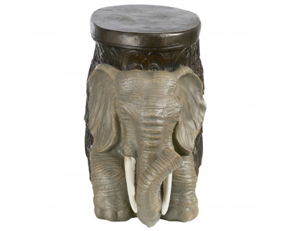 Toscano - The Sultans Elephant Sculptural Side Table in Designer Resin