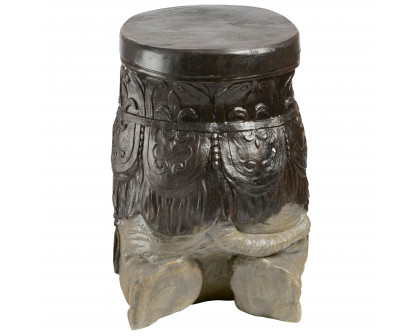 Toscano - The Sultans Elephant Sculptural Side Table in Designer Resin