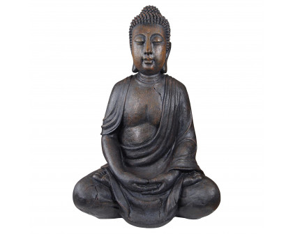 Toscano Meditative Buddha of the Grand Temple - Basalt Finish, Large