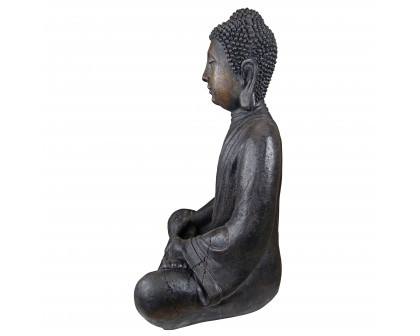 Toscano Meditative Buddha of the Grand Temple - Basalt Finish, Large