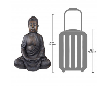 Toscano Meditative Buddha of the Grand Temple - Basalt Finish, Large