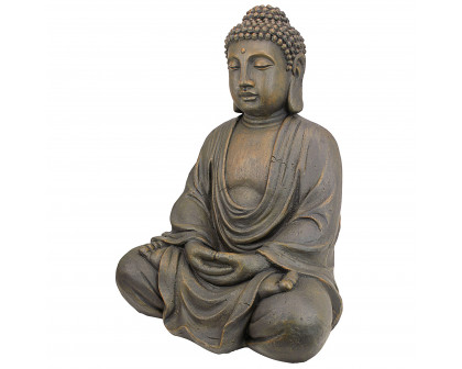 Toscano Meditative Buddha of the Grand Temple - Basalt Finish, Medium