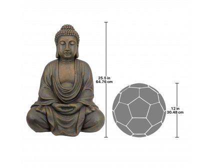 Toscano Meditative Buddha of the Grand Temple - Basalt Finish, Medium