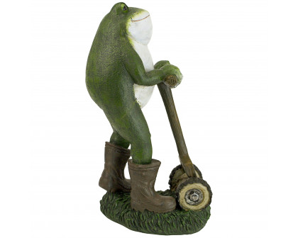 Toscano - Moses the Garden Toad Lawn Mower Frog Statue