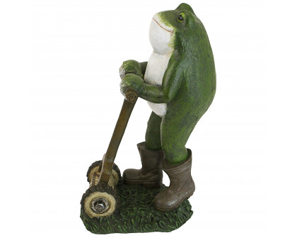 Toscano - Moses the Garden Toad Lawn Mower Frog Statue