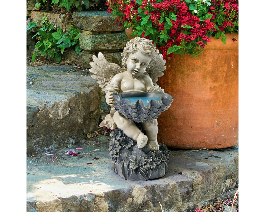 Toscano - Heavenly Offering Cherub Garden Statue