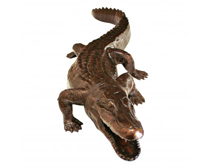 Toscano Prowling Garden Statue - Alligator