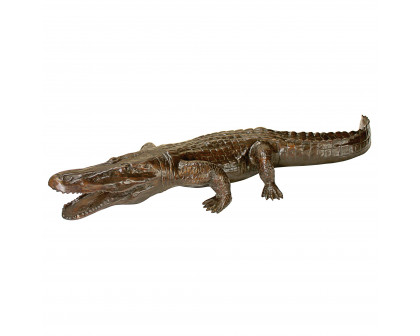 Toscano Prowling Garden Statue - Alligator