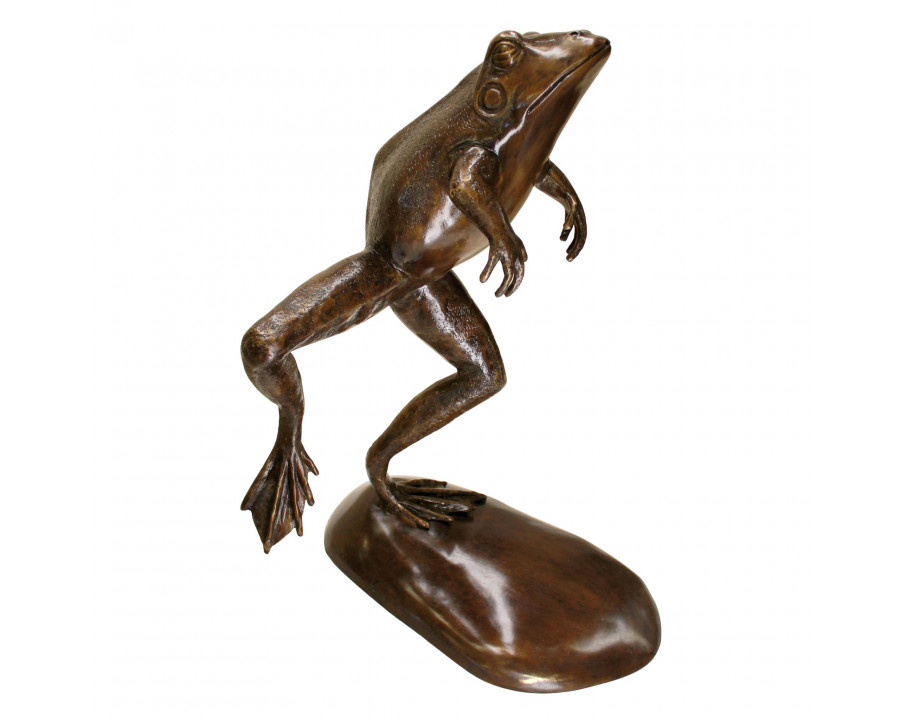 Toscano - LeapingSpitting Frog Garden Statue