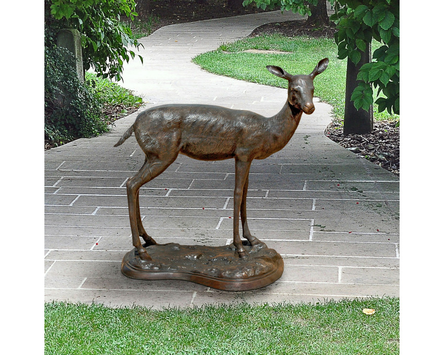 Toscano - Standing Mother Doe Deer Garden Statue