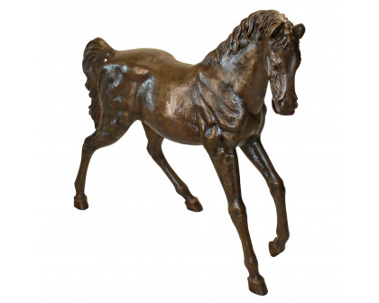 Toscano - Trotting Thoroughbred Horse Garden Statue