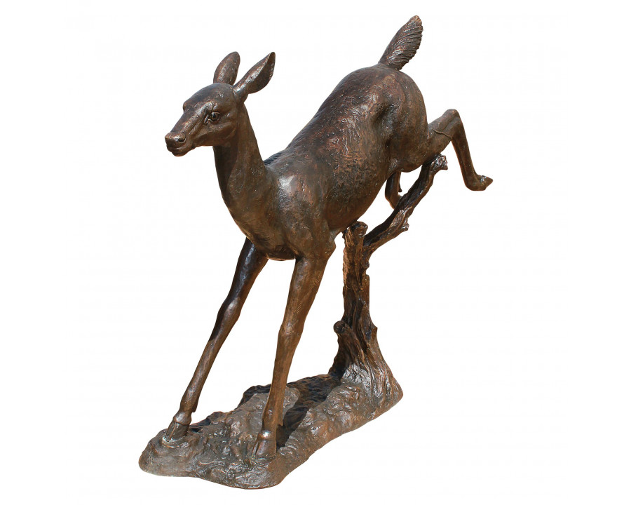 Toscano - Leaping Deer Garden Statue