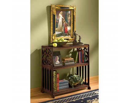 Toscano - Saint Thomas Aquinas Gothic Bookshelf in Cherry, Wood