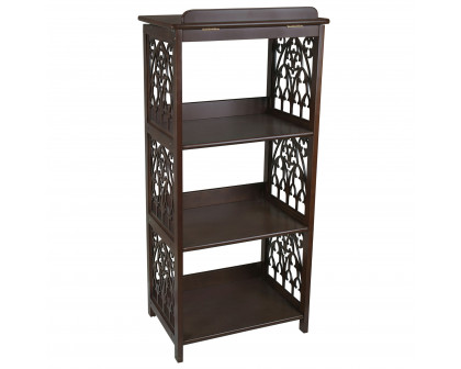 Toscano - Saint Thomas Aquinas Gothic Bookcase in Walnut, Wood