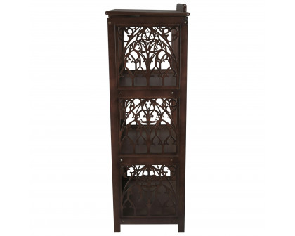 Toscano - Saint Thomas Aquinas Gothic Bookcase in Walnut, Wood