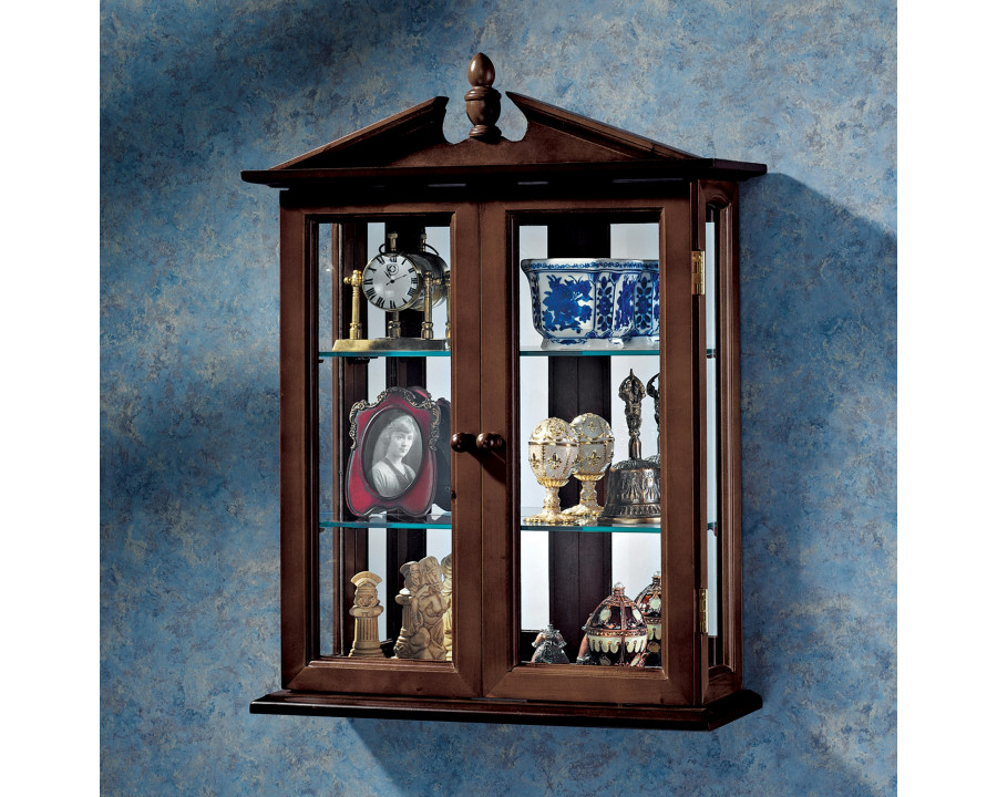 Toscano - Amesbury Manor Wall Curio Cabinet