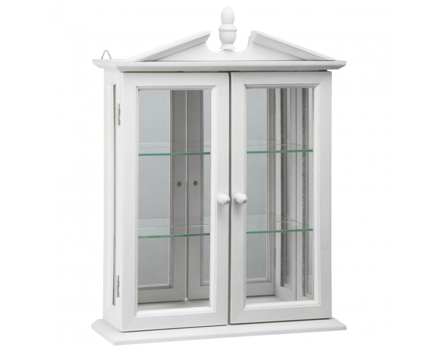 Toscano Amesbury Manor Wall Curio Cabinet - Lily White