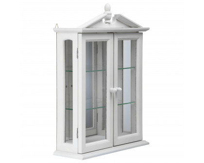 Toscano Amesbury Manor Wall Curio Cabinet - Lily White