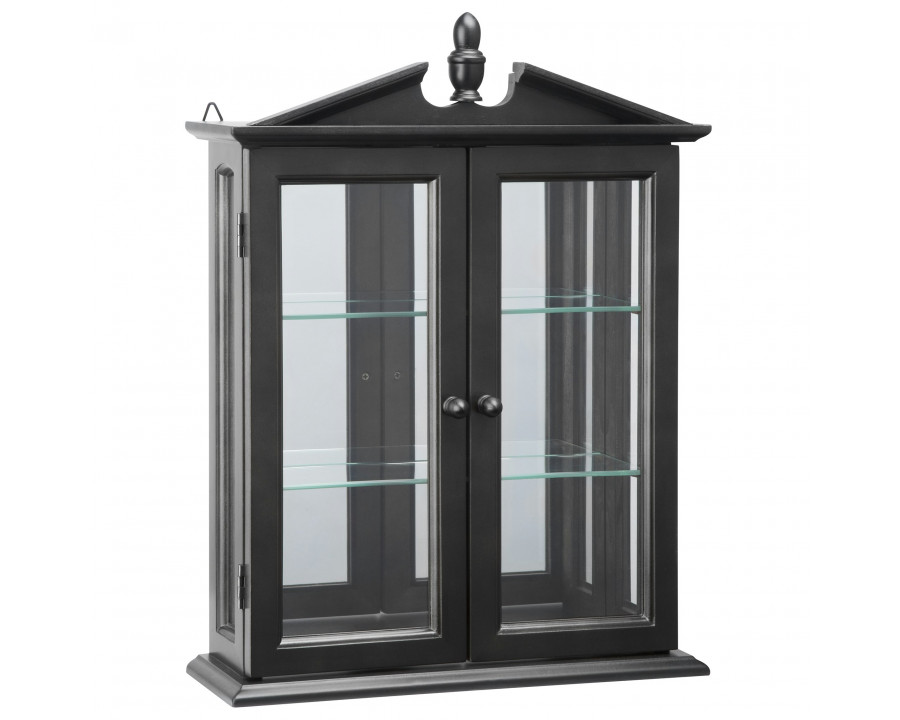 Toscano Amesbury Manor Wall Curio Cabinet - Ebony