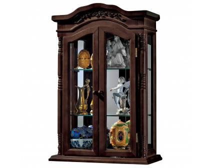 Toscano - Beacon Hill Wall Curio Cabinet in Hardwood