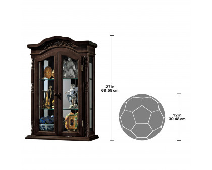 Toscano - Beacon Hill Wall Curio Cabinet in Hardwood