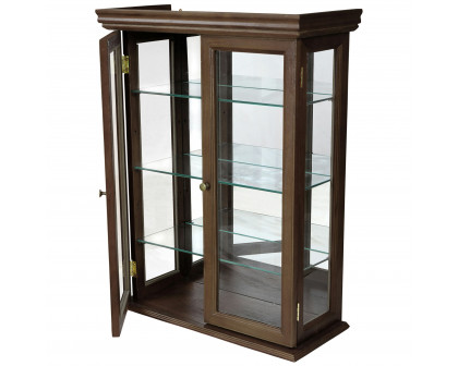 Toscano - Country Tuscan Wall Curio Cabinet in Walnut