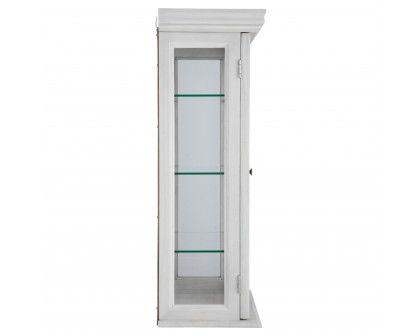 Toscano Country Tuscan Wall Curio Cabinet - Lily White