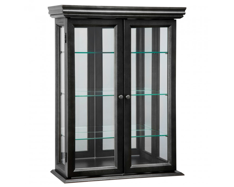 Toscano Country Tuscan Wall Curio Cabinet - Ebony