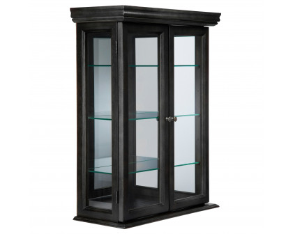 Toscano Country Tuscan Wall Curio Cabinet - Ebony