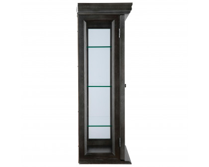 Toscano Country Tuscan Wall Curio Cabinet - Ebony