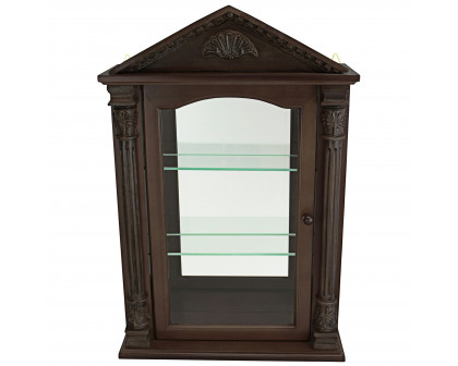 Toscano - Essex Hall Wall Curio Cabinet in Hardwood