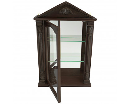 Toscano - Essex Hall Wall Curio Cabinet in Hardwood