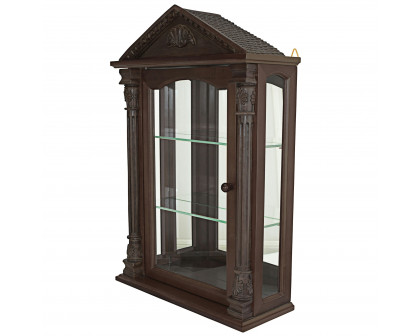 Toscano - Essex Hall Wall Curio Cabinet in Hardwood