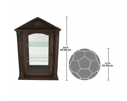 Toscano - Essex Hall Wall Curio Cabinet in Hardwood