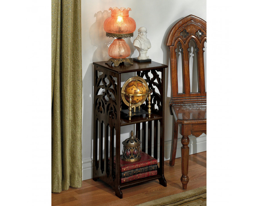 Toscano - Saint Thomas Aquinas Gothic Side Table in Hardwood