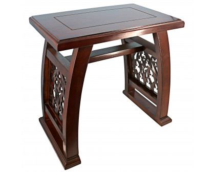 Toscano - Saint Thomas Aquinas Gothic Stool in Cherry, Hardwood