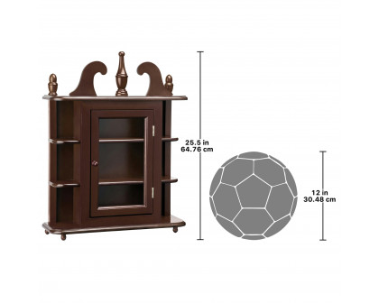 Toscano - Savile Row Hardwood Wall Curio Display Cabinet