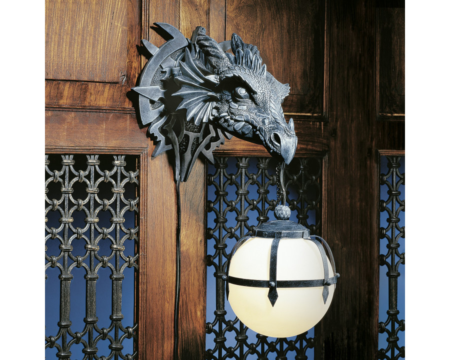 Toscano - Marshgate Castle Dragon Electric Wall Sconce