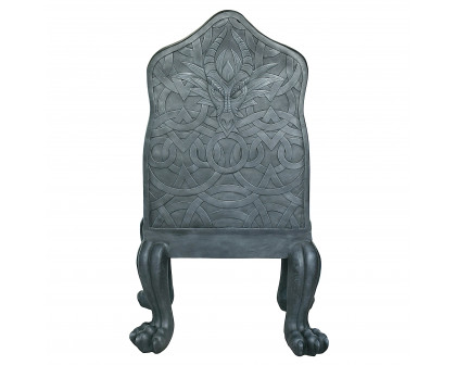 Toscano - Celtic Dragon Throne Chair in Greystone, Designer Resin