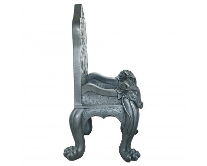 Toscano - Celtic Dragon Throne Chair in Greystone, Designer Resin