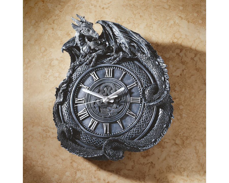 Toscano - Penhurst Dragon Sculptural Wall Clock