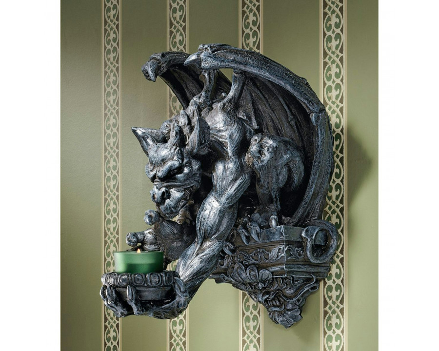 Toscano - Whitechapel Manor Gargoyle Wall Sconce