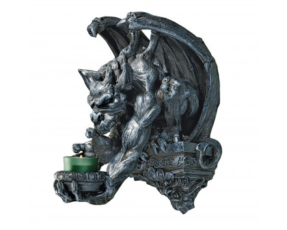 Toscano - Whitechapel Manor Gargoyle Wall Sconce