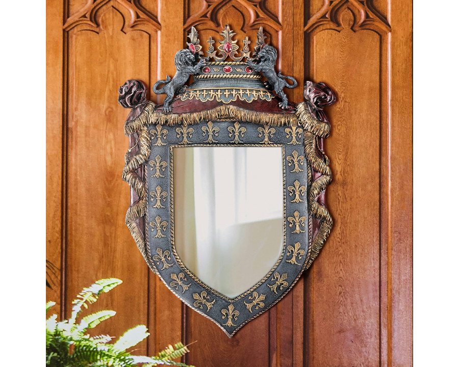 Toscano - Chateau Saint Roche Sculptural Wall Mirror in Designer Resin