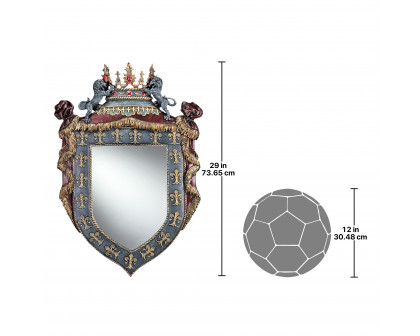 Toscano - Chateau Saint Roche Sculptural Wall Mirror in Designer Resin